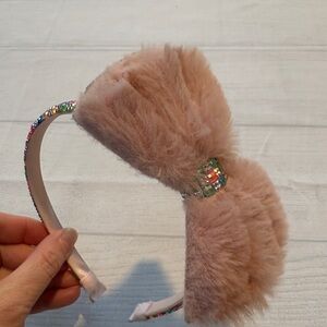 Pink Furry Kids Headband